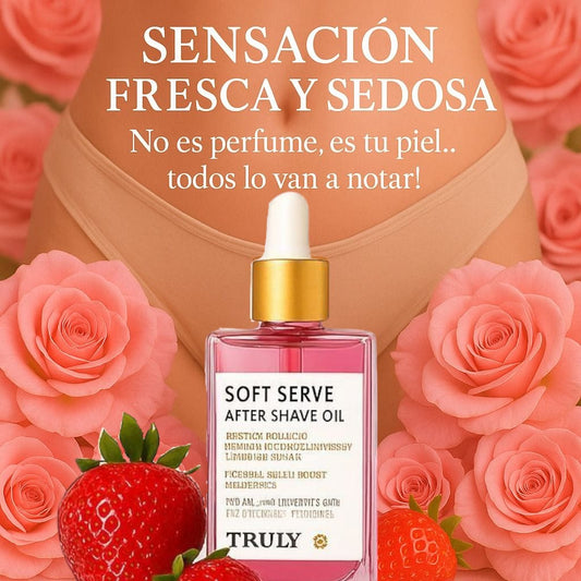 ✨🌺TRULY Aceite Post-Afeitado Fresa 🍓– Hidratación Suave para Zona Íntima y Piel Sensible 🔥PROMOCION 50% DE DESCUENTO 🔥