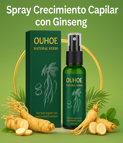Spray Crecimiento Capilar Ouhoe – Tratamiento Anticaída y Fortalecedor del Cabello 🎁PROMOCION 2 X 1 LLEVA UN UNIDAD ADCIONAL GRATIS 🎁